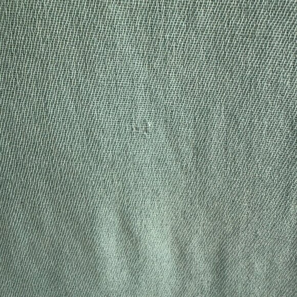 Vintage Cashmere Wool Mint Green Soft Fringe Edges Womens Woven Scarf Wrap Shawl - Picture 7 of 8